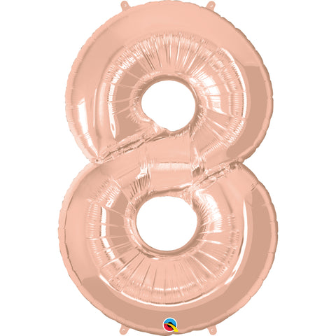  Rose Gold Foil Balloon #8 Shape 42 inch 