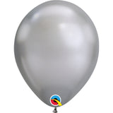  11in Chrome Silver Plain Balloons 25 pieces