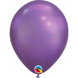  11in Chrome Purple Plain Balloons 25 pieces