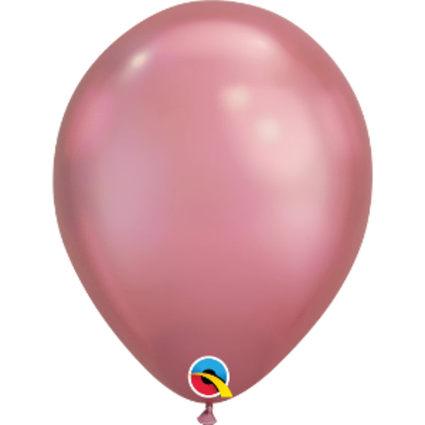   11in Chrome Mauve Plain Balloons 6 pieces