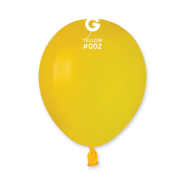  5in Round Yellow Latex Balloons
