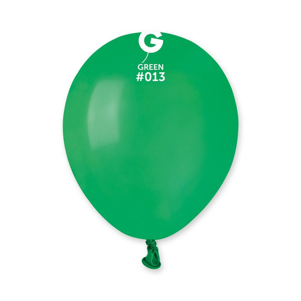  5in Round Green Latex Balloons