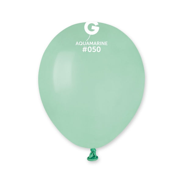  5in Round Aquamarine Latex Balloons