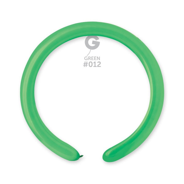  4in Modelling Green Latex Balloons