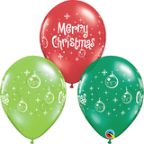  Merry Christmas Ornaments 11in Round Special Assrt. 25pcs/pack