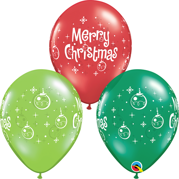  Merry Christmas Ornaments 11in Round Special Assrt. 25pcs/pack