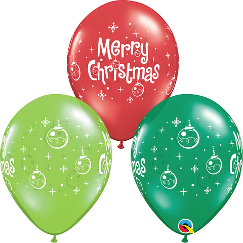  Merry Christmas Ornaments 11in Round Special Assrt. 25pcs/pack
