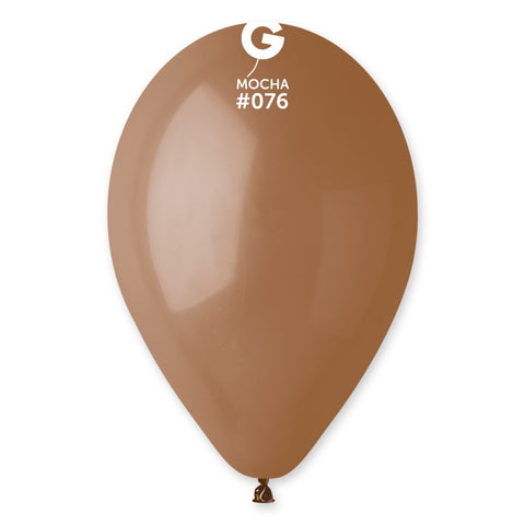  12in Standard Latex Mocha Brown Color Balloons 100 pieces