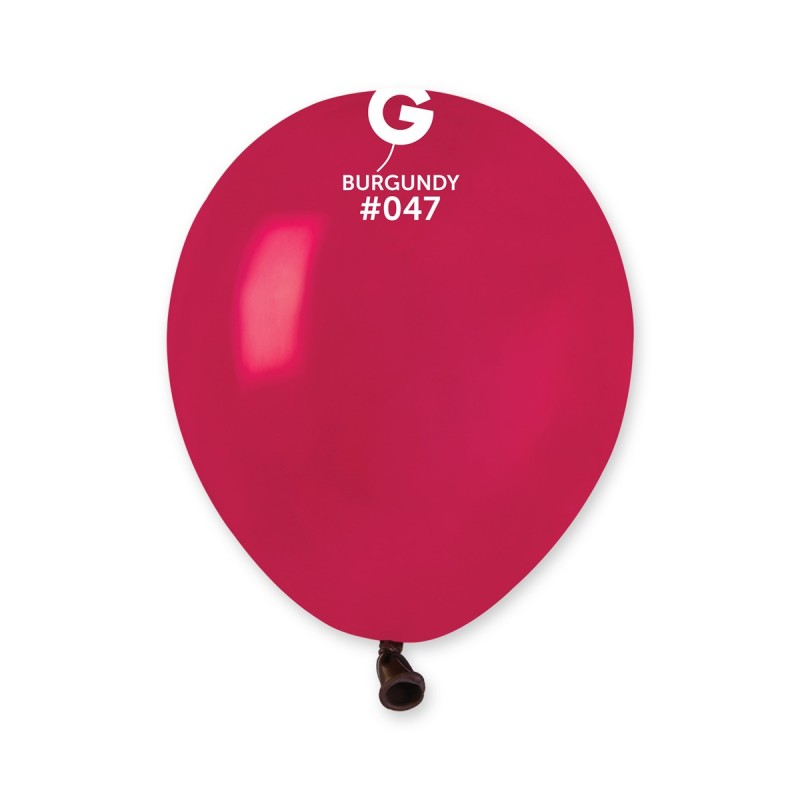  5in Standard Latex Burgundy Color Balloons 100 pieces