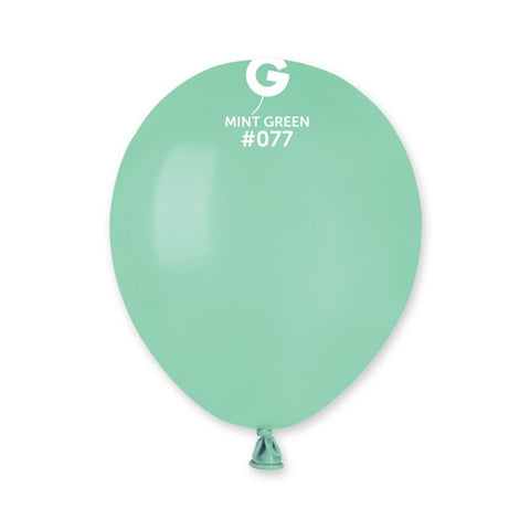  5in Standard Latex Mint Green Color Balloons 100 pieces