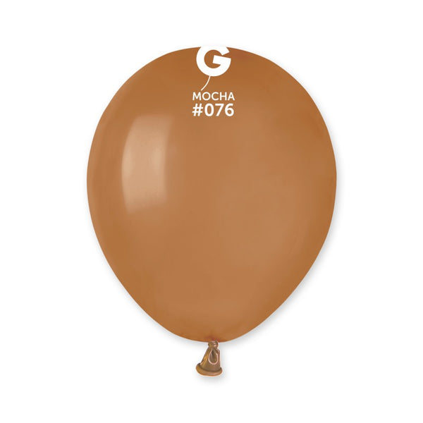  5in Standard Latex Mocha Brown Color Balloons 100 pieces