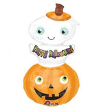 Pumpkin Ghost Supershape XL Foil Balloon
