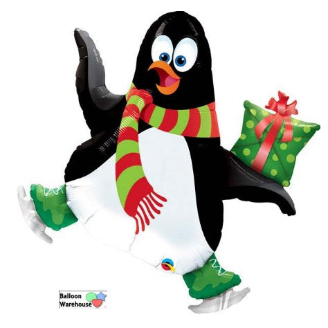  Ice Skating Penguin Foil Balloon