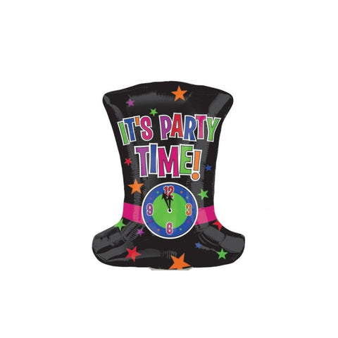 Happy New Year Its A Party Time Hat 64cm X 63cm Foil