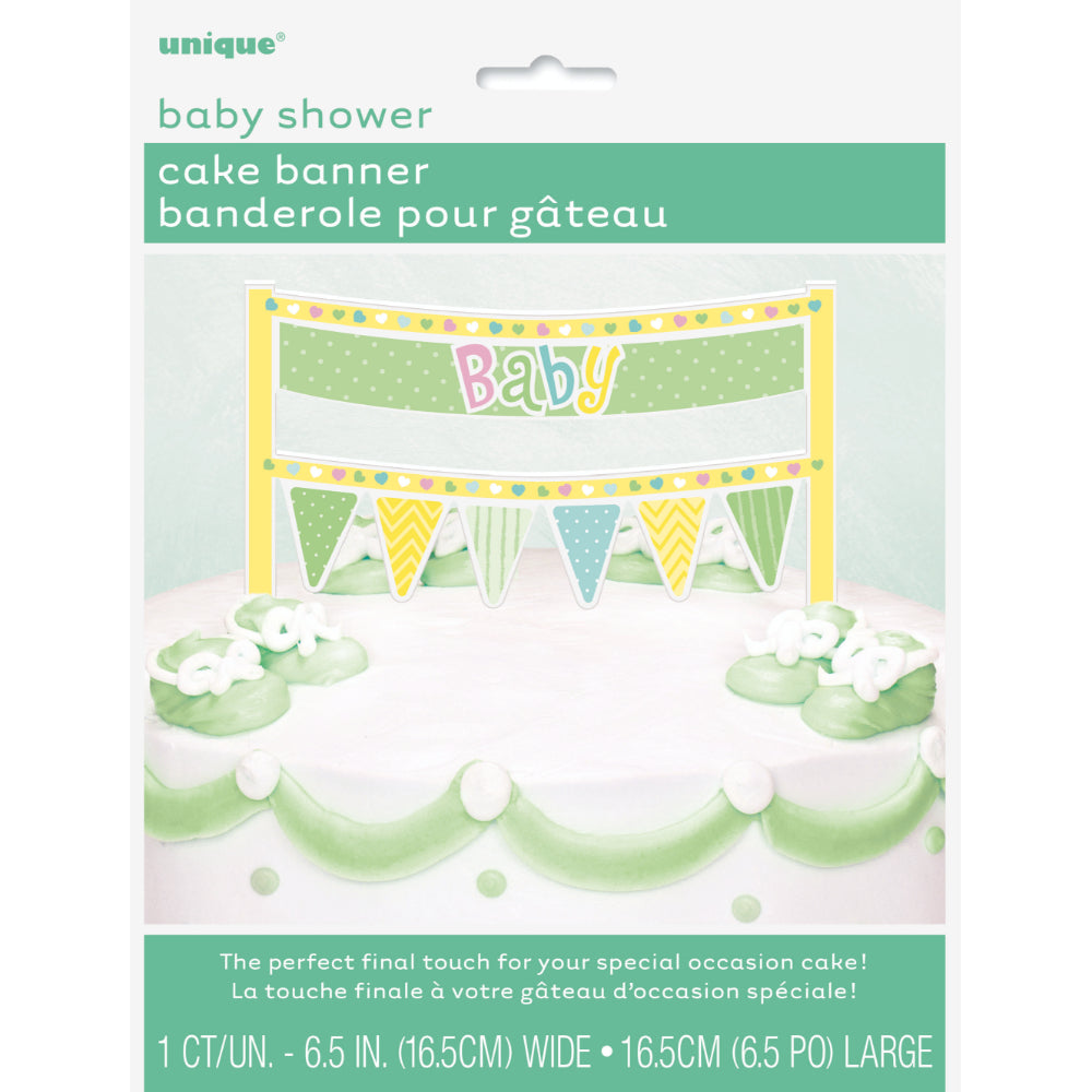 Cake Banners Dots Baby Shower