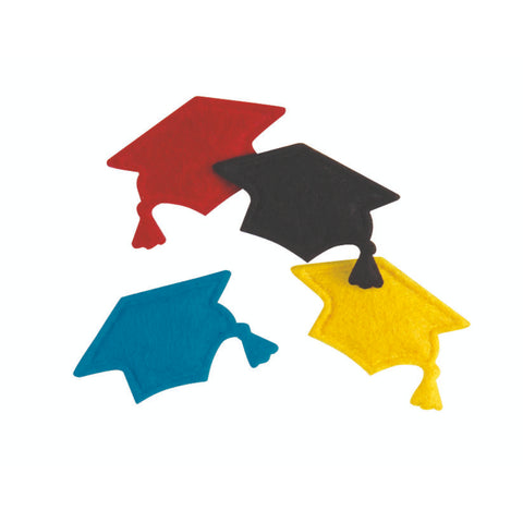 Grad Cap Shaped Puffy Felt Confetti 