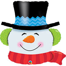  Smilin Snowman Foil Balloon