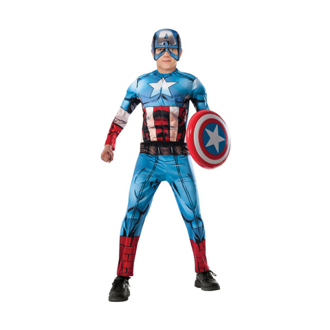 Deluxe Muscle Chest Kids Captain America Costume