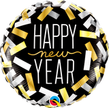  New Year Confetti Stripes Foil Balloon