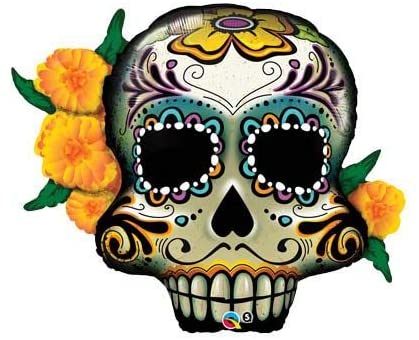 Day Of The Dead Skull Foil Balloons