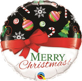  Merry Christmas Red Bow Foil Balloon