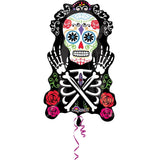 Day Of The Dead Pattern SuperShape Foil Balloon