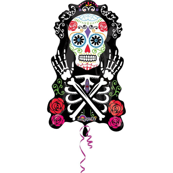 Day Of The Dead Pattern SuperShape Foil Balloon