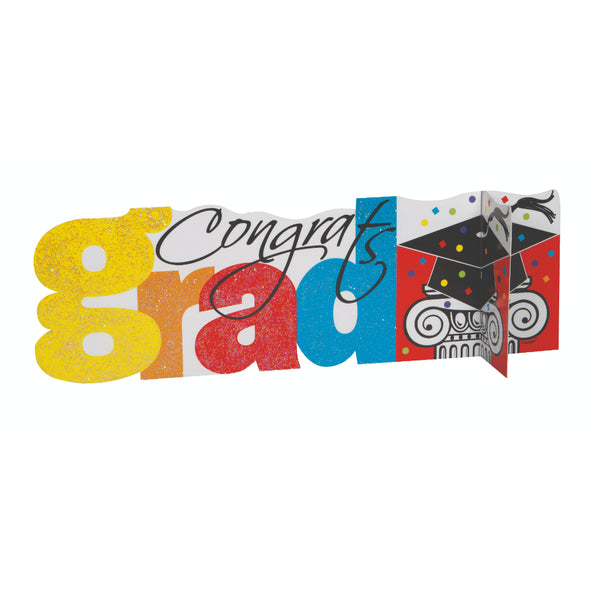 Bright Grad Congrats Dlx 3D Centerpiece 