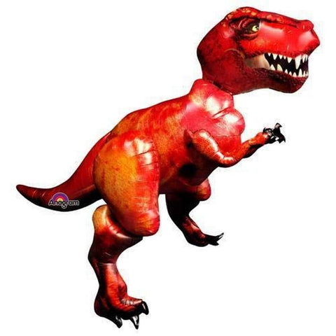 Tyrannosaurus Rex Airwalkers Foil Balloon 68in x 61in
