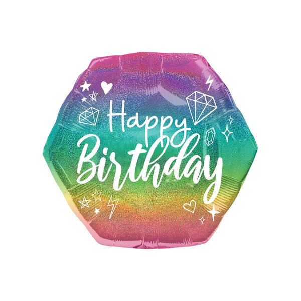 Sparkle Birthday Super Shape Foil Balloon 23in