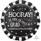 Hooray Graduation Foil Balloon 18In
