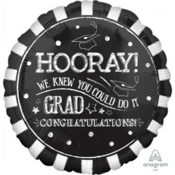 Hooray Graduation Foil Balloon 18In