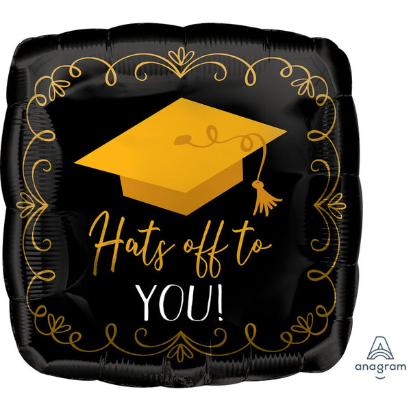 Hats Off To You Graduation Foil Balloon 18In