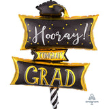 Graduation Sign Supershape Foil Balloon 32In