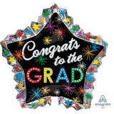 Congrats To The Grad Bursts Supershape Balloon 34In