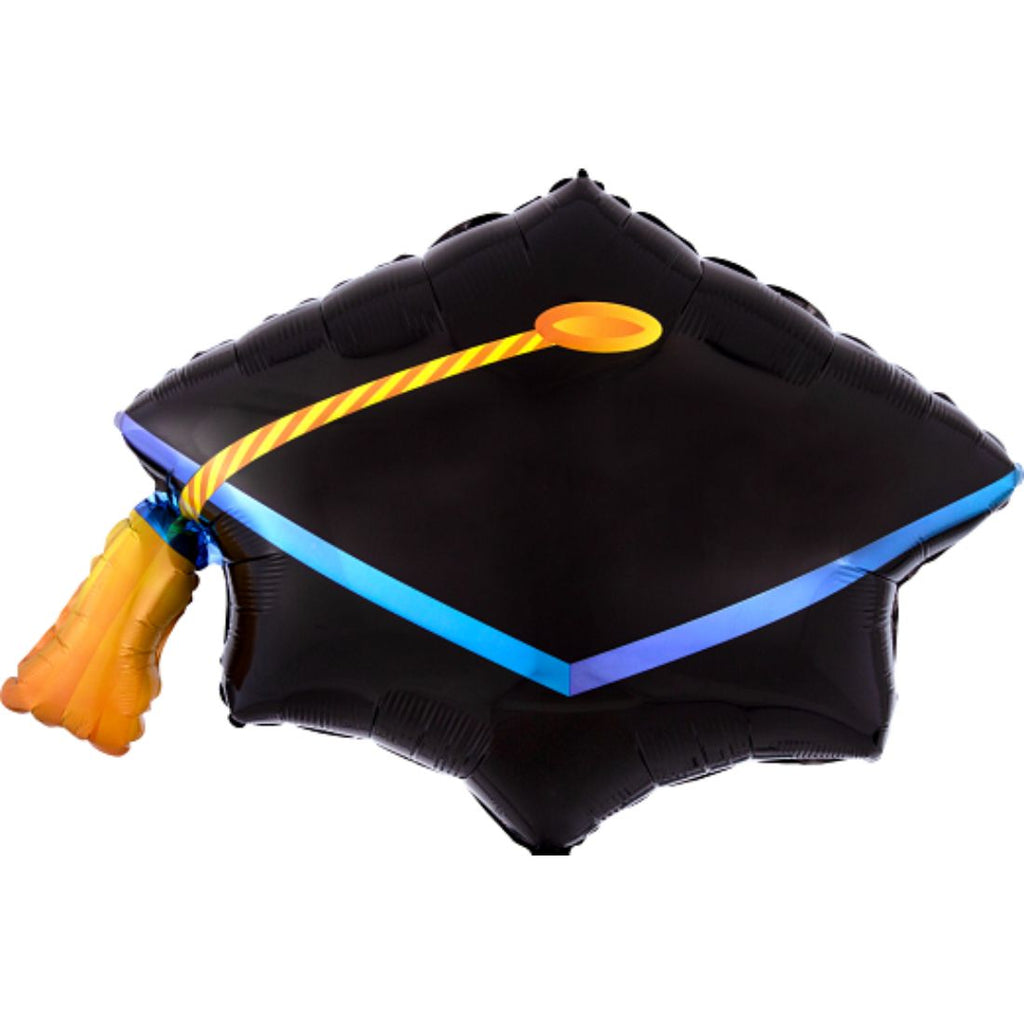 Black Graduation Cap Supershape Balloon 31In