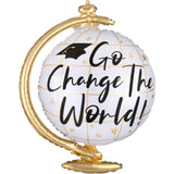 Go Change The World Globe Supershape Foil Balloon 23In