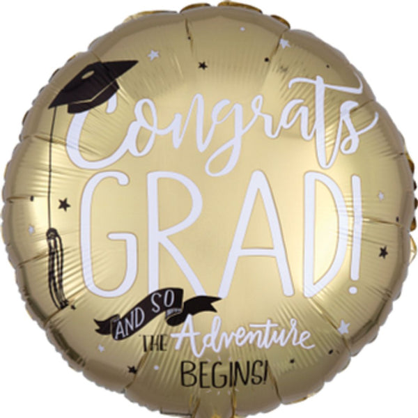 The Adventure Begins Graduation Jumbo Balloon 28In