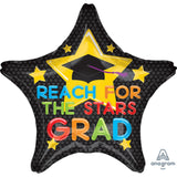 Reach For The Stars Graduation Jumbo Foil Balloon 28In