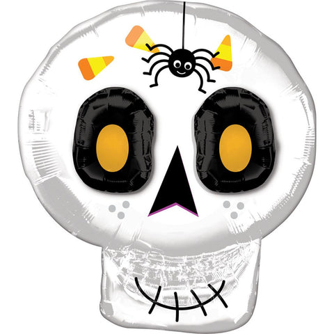 Halloween Skull 3D Multi Balloon Ez-Fill 25Inch