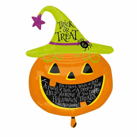 Witch Hat Pumpkin Supeshape Balloon 31Inch