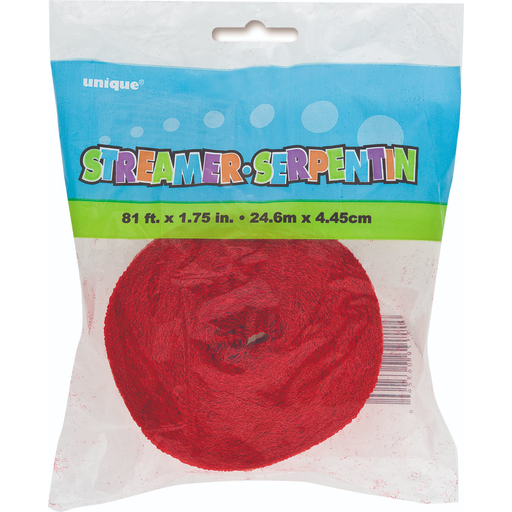 Crepe Streamer Red