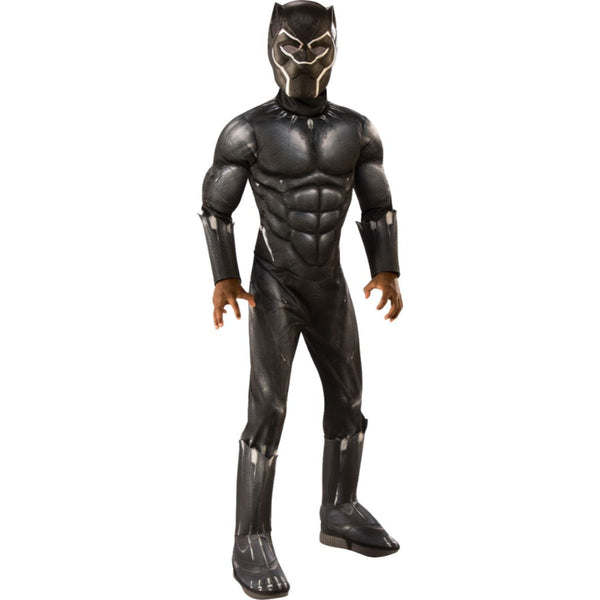 Muscle Chest Black Panther Boy Costume 