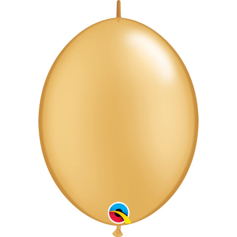  12in Qlink Gold Latex Balloons 50 pieces