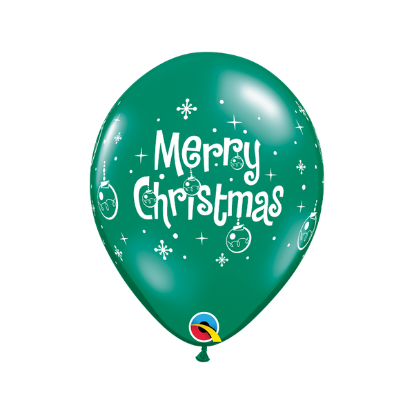  Merry Christmas Ornaments 11in Latex Balloons 6pcs/pack