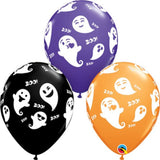 11in Emoticon Ghost Latex Balloon 6Pcs