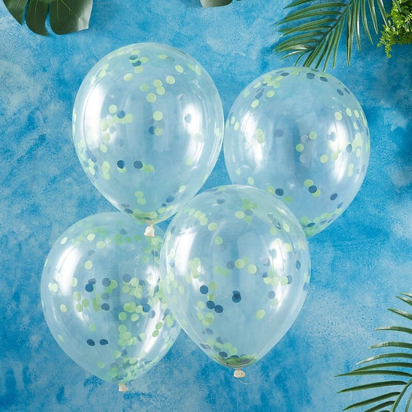 Confetti Balloons - Blue And Green 