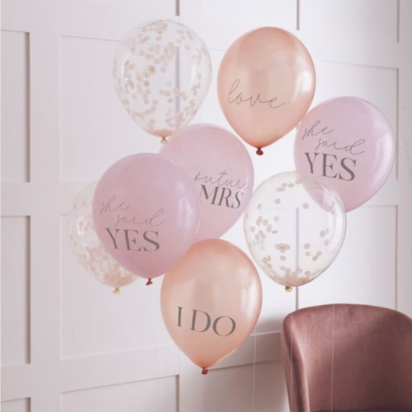 Blush Hen Party Slogan Balloons
