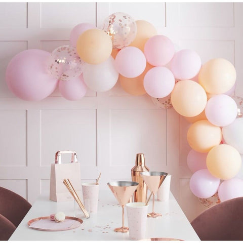 Matte Peach And Pink Hen Party Balloon Arch Garland