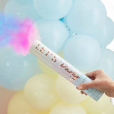 Let's Party Multicoloured Pastel Smoke Confetti Cannon 30cm